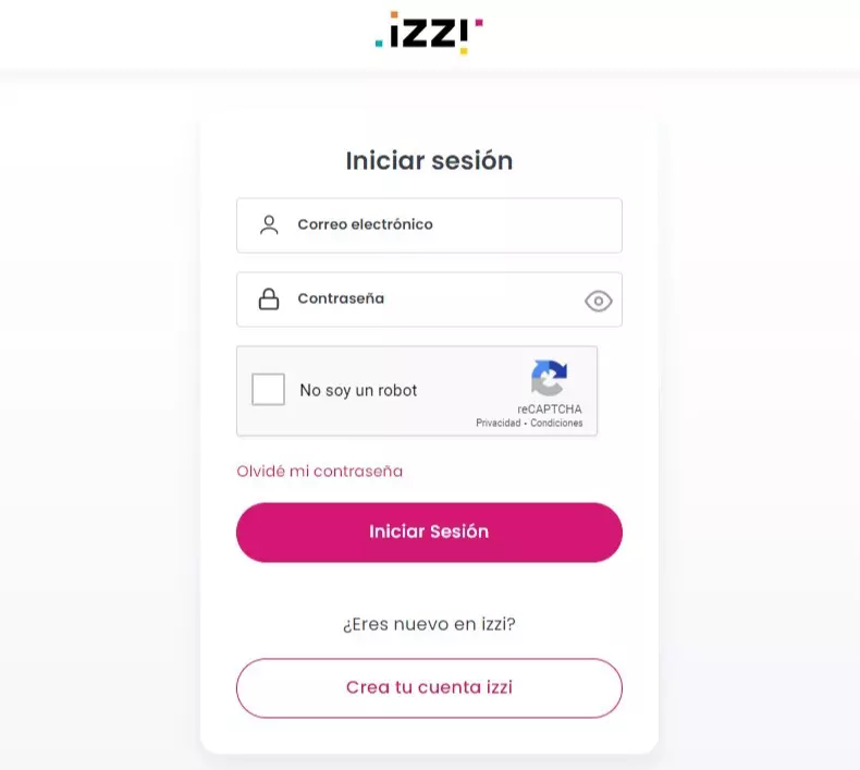 Iniciar sesión Izzi